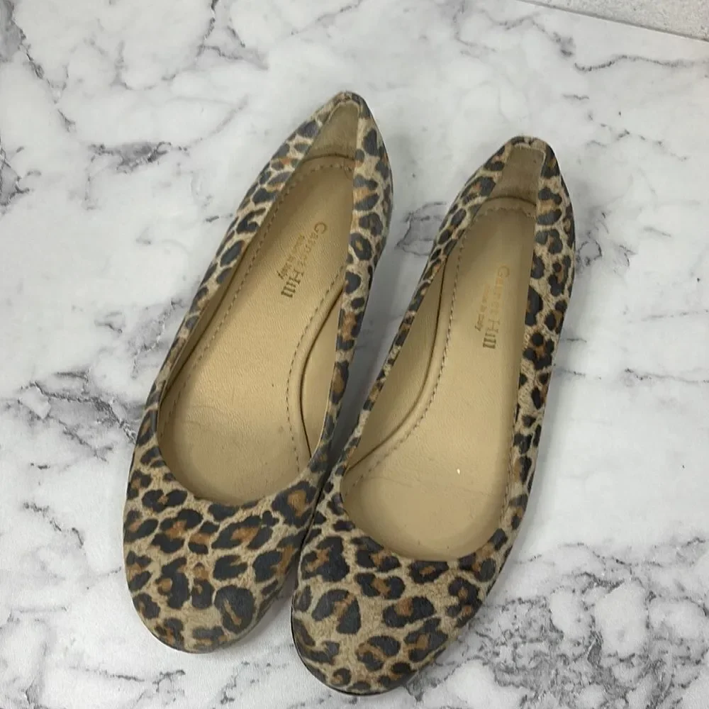 Garnet Hill Leopard Animal Print Flats 5